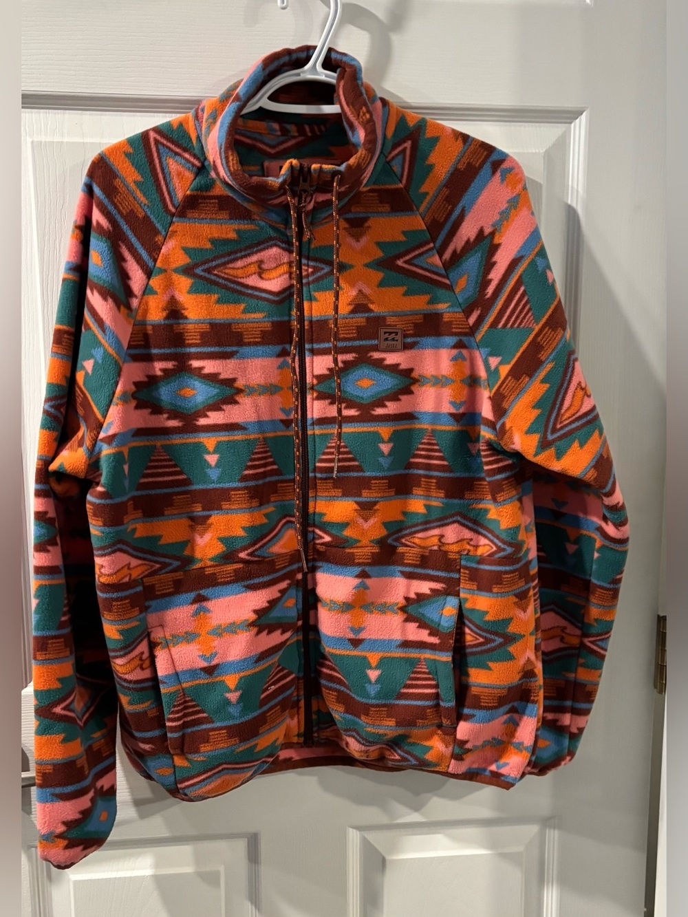 Billabong Women’s Patterned Zip up Fleece Jacket
